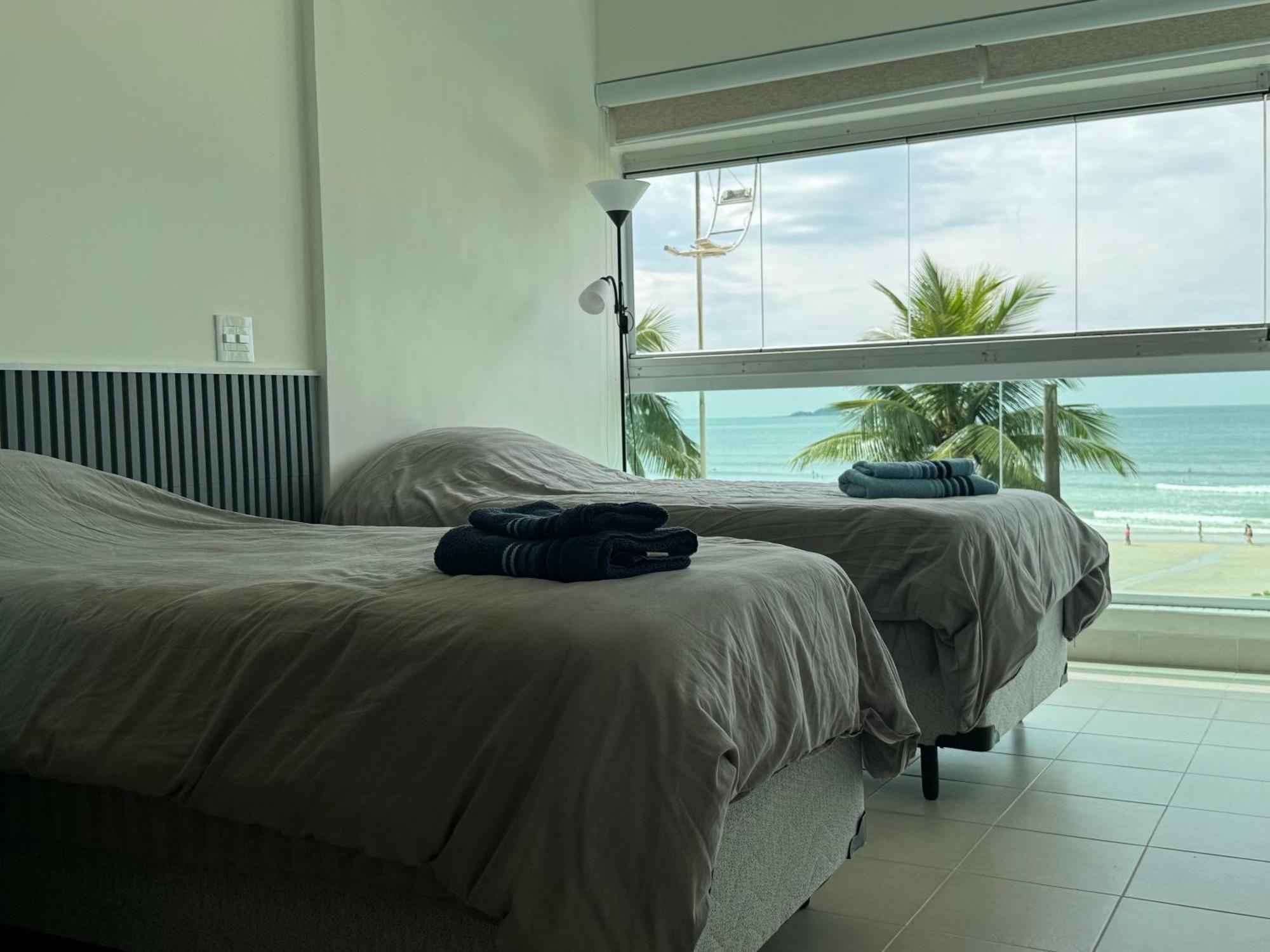 Apartamento Vista Para O Mar E Pe Na Areia Guarujá Exterior foto