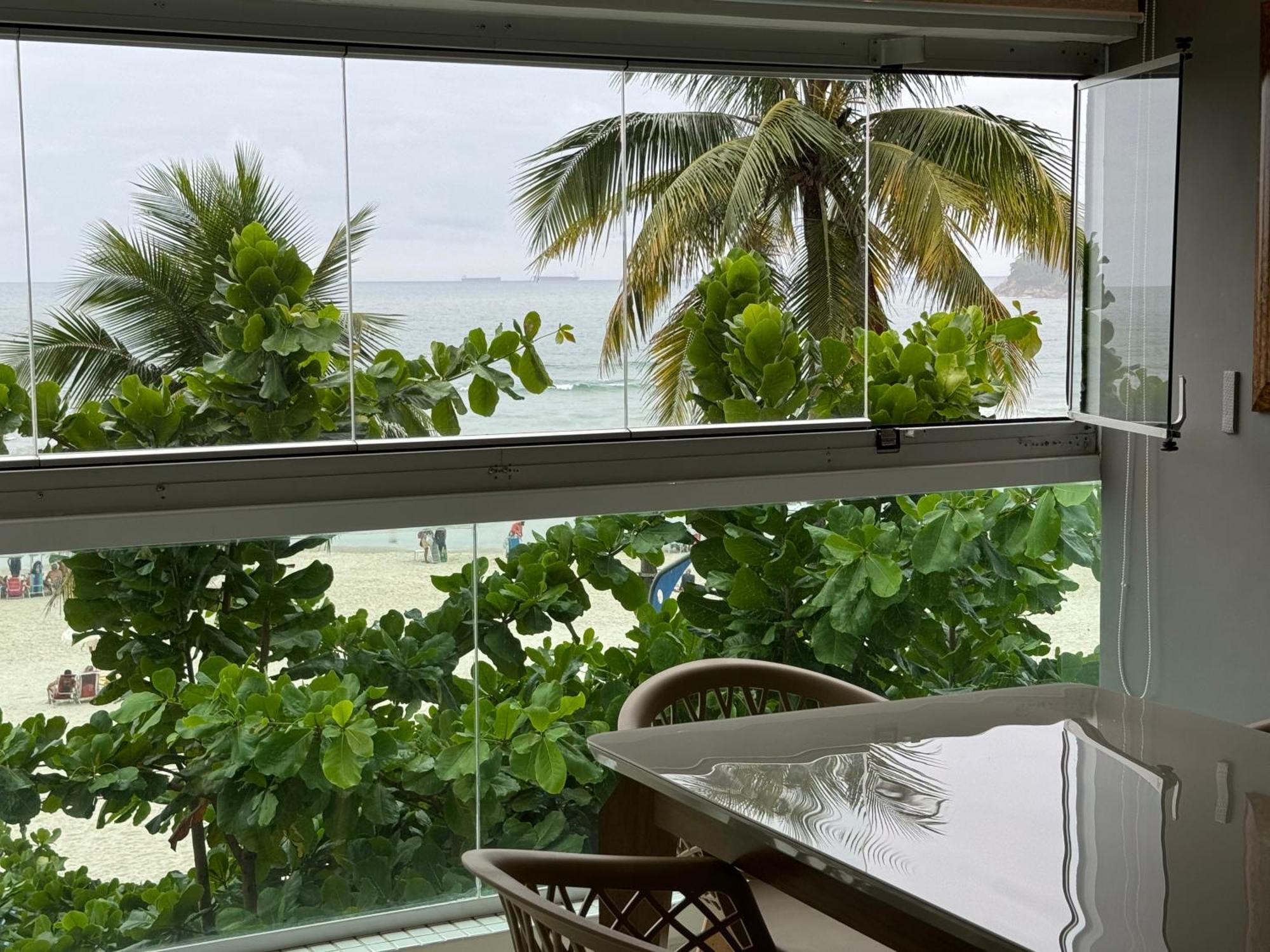 Apartamento Vista Para O Mar E Pe Na Areia Guarujá Exterior foto