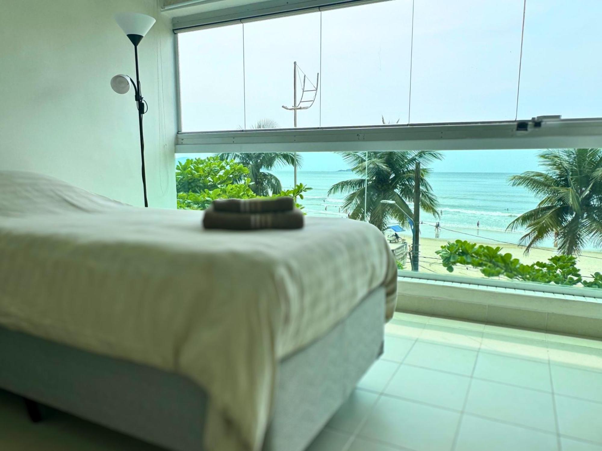Apartamento Vista Para O Mar E Pe Na Areia Guarujá Exterior foto
