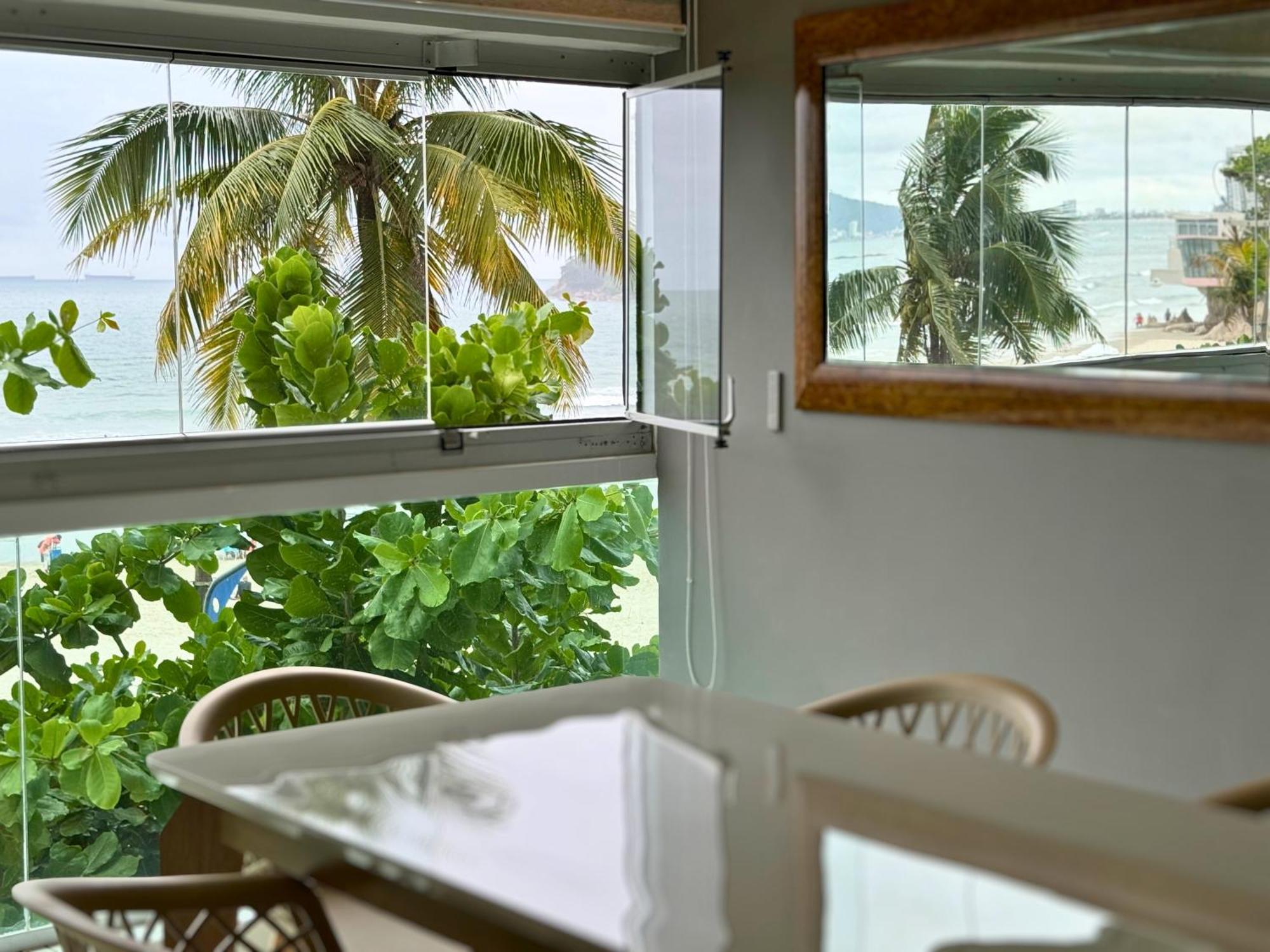 Apartamento Vista Para O Mar E Pe Na Areia Guarujá Exterior foto
